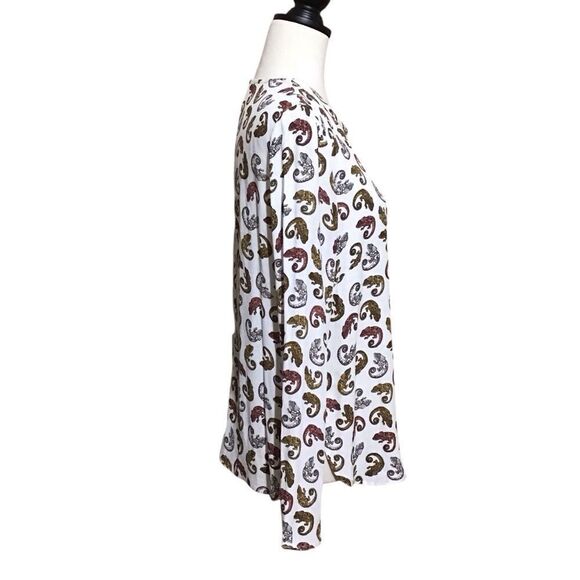 H&M Ivory Chameleon Print Blouse 6 - Picture 3 of 8